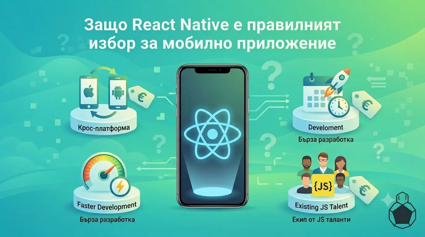Защо React Native е правилният избор за мобилно приложение (2026)